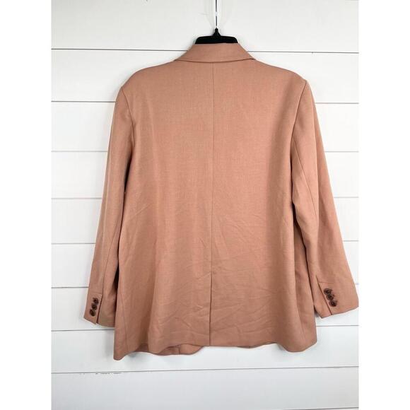 Nordstrom Two Button Notched Lapel Front Pockets Blazer Jacket Sz M Relaxed Fit - Picture 3 of 12